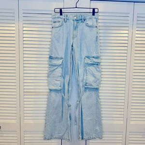 Zara Flare Cargo Jean Size 2
